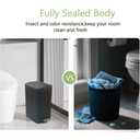 Feisco Small Trash Can with Lid,Small Bathroom Trash Can with Foot Pedal and Press Type Lid,Slim Step-On Trash Bin Wastebasket Garbage Can for Kitchen,Bathroom Office, Bedroom (Gray, 2.6 Gallon)