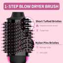 Hair Dryer Brush Blow Dryer Brush in One, Upgraded 4 in 1 Hair Dryer and Styler Volumizer with Negative Ion Anti-frizz Ceramic Titanium Barrel Hot Air Hair Straightener Brush