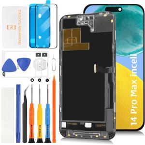incell 14 Pro Max LCD Display Screen Replacement Touch LCD Display for iPhone 14 Pro Max Touch Digitizer Screen Assembly A2894 A2651 A2893 with Repair Tools