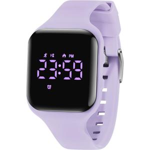 Kids Watches for Girls Boys Digital Sport Watch with Step Counter Pedometer Vibration Alarm Clock, No App Waterproof Fitness Tracker Kids Watch Boys Girls Teens Students Ages 5-16
, Light Purple 