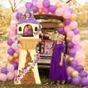 Tellingyou Purple Princess Party Decoration Kit, 67 x24 Large Purple Princess Cardboard Cutout Standup Decor Set for Wonderland Birthday Party Decor Photo Booths Backdrop Indoor Outdoor
