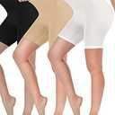 Reamphy 3 Pack Slip Shorts for Women Under Dress,Comfortable Smooth Yoga Shorts,Workout Biker Shorts, Size XL