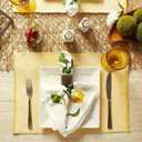 DII Eco-Friendly Fine Ribbed Collection Placemat Set, 13x19, Honey Gold