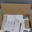 Upgraded Dimmable Floor Lamp, 1000 Lumens LED Edison Bulb Included, Arc Floor Lamps for Living Room Modern Standing Lamp with Linen Shade, Tall Lamp for Bedroom Office Dining Room- Black