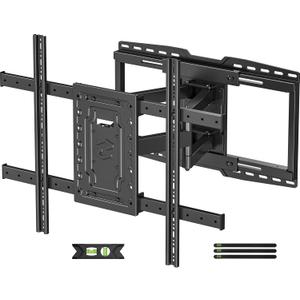 USX MOUNT 8" Sliding Design/Heavy Duty Full Motion TV Wall Mount for 32-110" TVs, Ultra-Large Dual Arm Mount for 16/18/24" Studs with Swivel,Tilt&Level/Preassembled, Max VESA 800x600 up to 165lbs