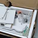 Over The Toilet Storage Cabinet with 7 Shelves, Imitation Walnut Grain Above Toilet Bathroom Organizer with Toilet Paper Holder Stand, Space Saver for Restroom, Laundry, Bathroom (White) (32" W x 9.8" D x 65" H)