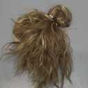 REECHO Clip in Hair Extensions, 4PCS Hair Extensions 12" Short Curly Wavy Blonde hair extensions Invisible Lace Weft Natural Soft Hairpieces for Women  Golden Blonde with Highlights