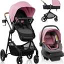 Evenflo Pivot NXT Travel System with LiteMax NXT Infant Car Seat (Lilas Pink) MFD 03/23/36