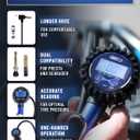 GERCHWAY Presta Valve Air Chuck Digital Bike Tire Inflator with Pressure Gauge Schrader to Presta Valve Adapter for Air Compressor