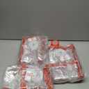 Preboun 3 Sets Magnetic Dust Barrier Zipper Door Kit 4' x 7.5' Construction Plastic Dust Barriers Plastic Door Curtain for Construction Self Closing Curtain for Doorways Room (Red)