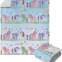 Northwest Hasbro My Little Pony, Retro Rainbows, Silk Touch Sherpa Throw Blanket, 50 x 60 Inches