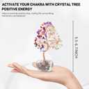 6 inch Valentine's Day Healing Crystal Tree 7 Chakra Tree of Life for Positive Energy, Money Good Luck Gemstone Tree Bonsai Tree for Home Office Desk Decor, Spiritual Birthday Gift for Women
