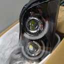 LED Headlights Assembly Pair for 2003-2014 Volvo XC90 LED Headlamps Head Lights Replacement Driver and Right Side, NOT Including Bulbs Black Housing with Clear Reflector