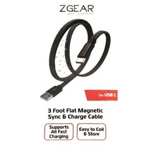3 Foot Flat Magnetic Sync Charge Cable
