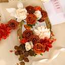 Artificial Flower Box Set Silk Flowers Rose Faux Flowers with Stems for DIY Bridal Wedding Bouquets Centerpieces Arrangements Table Decor Baby Shower Party Home Decor (Chic Terracotta Rust)