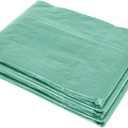 Outsunny 9.8' x 6.6' x 6.6' Plastic Greenhouse Cover Replacement, Heavy Duty Waterproof Tarp for Hoop House, Sheeting with 6 Windows, Door & Reinforcement Grid, Green