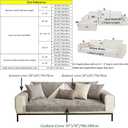 Fun Fuzzy Couch Covers for Sofa,Simple Striped Chenille Anti-Scratch Couch Cover,Chenille Sofa Covers Washable for Sectional Sofa,Light gray-35"x82"