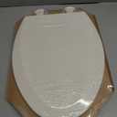 Bemis 1500EC Durable Wood Toilet Seat with Easy Clean Hinges, Made in USA, Elongated, Biscuit
