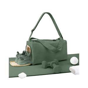 Small Gym Bag for Women with Shoes Compartment, Stylish Duffle Travel Bag for Plane, Lightweight Duffle Bag for Women & Men, Sport Gym Tote Bag with Wet Pocket for Yoga, Pilates, Swimming