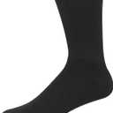 Hanes Men's Double Tough Socks, Crew and Ankle Moisturing Wicking Socks, Black & White, Multi-Packs (Black)