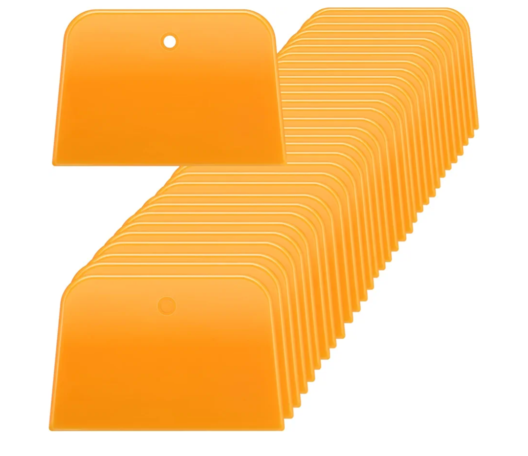 200 Pcs 4 Inch Body Filler Spreaders Automotive Reusable Plastic Auto Spreader Plastic Paint Scraper for Car Body Automotive Fillers, Putties and Paint Tools