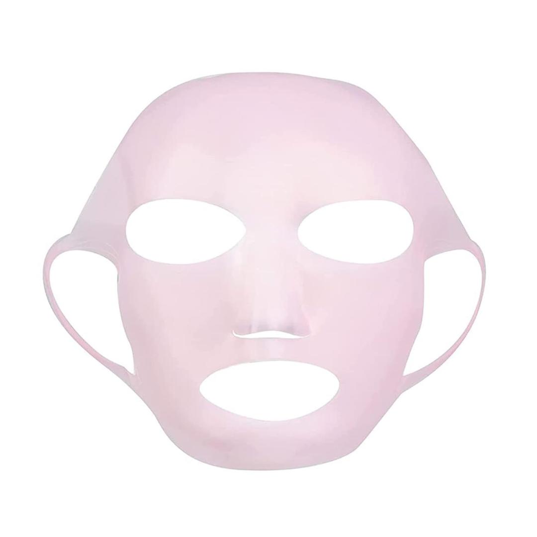 Moisturizing Face Mask Cover, Reusable Silicone Facial Mask Sheet for Women Skincare, Face Mask Holder for Sheet Masks, Prevent Evaporation, Beauty Face Tool Pink