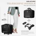Golkcurx Rolling Laptop Bag with Wheels, Removable Water-Repellent Rolling Briefcase for Women and Men