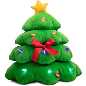 HollyHOME Animated Christmas Plush Toy Singing and Dancing Christmas Tree Plush Christmas Decoration Gifts for Kids 12.5 Inch