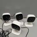 Tapo 1080P Indoor Wired Security Camera - Works as a Baby & Pet Monitor, Motion Detection, 2-Way Audio, Siren, Night Vision, Subscription-Free Local or Optional Cloud, Works with Alexa, C100(4-Pack) (White)