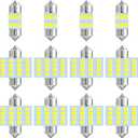 12V DE3175 DE3175LL LED Bulb 29mm 30mm 31mm Festoon 3175 DE3022 DE3021 3022 3021 White 160LM / 320LM for Cars Trucks 12-Pack