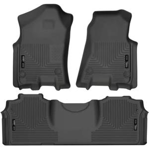 Husky Liners Weatherbeater Floor Mats | Fits 2019-2026 Ram 2500, 19-22 3500 MEGA CAB ONLY | Front & 2nd Row, 3-pc Black - 94131