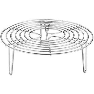 Round Steamer Rack and Cooling Rack, Stainless Steel Pot Trivet, Wire Steamer Kettle Rack Holder, Fit For Pots Cookware Pressure Cooker Pans Up, 8-Inches (size:20x7cm)
