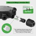 Junction Box Electrical Connector, Waterproof Covers for 4-9mm Cable, 2-6 Way, 22-10 AWG 32A (Easy to Install)