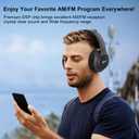 X5 AM FM Radio Headphones Rechargeable, Personal Portable Radio Headset am/fm Digital Earmuff with Best Reception for Jogging, Mowing, Cycling, Meeting, Church