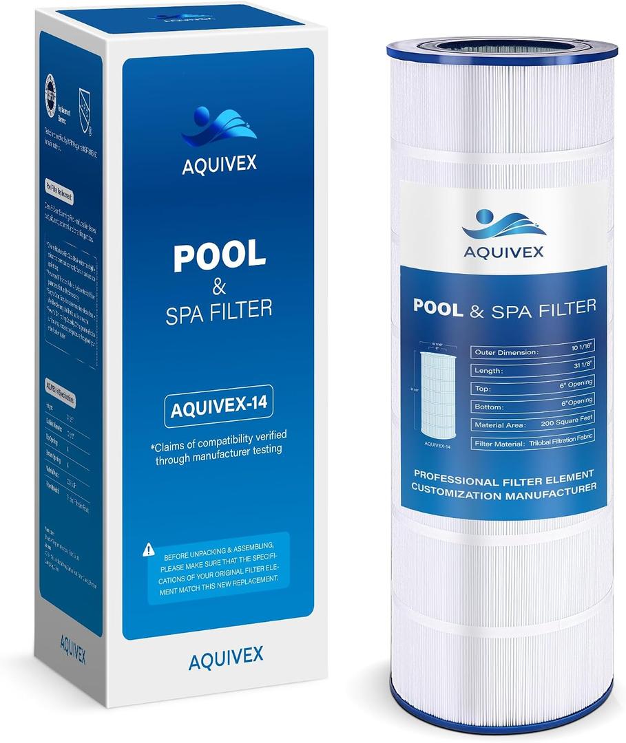 CCRP200 Pool Filter Cartridge, Compatible with Pentair Clean & Clear 200, 160318, EC-160318, Pentair Clean and Clear RP 200, 160353, R173217, Pleatco PAP200, Unicel C-9419, 1 Pack