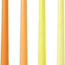 10 Inch Gradient-Yellow Taper Candles for Summer Parties, 4 Pack Unscented Candlesticks for Dinner Birthday Seasonal Celebration and Home Decoration