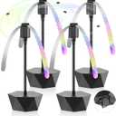 Fly Fans for Tables, Repellent Fans Keep Flies Away, Fly Spinner Table Top with Holographic Blades, Flies Deterrent for Picnic, Party, BBQ (Black, 4 Pack)