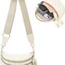 Checkered Crossbody Bum Bags for Women, Spacious Water-Resistant Nylon Shoulder Belt Bag Checkered Purse