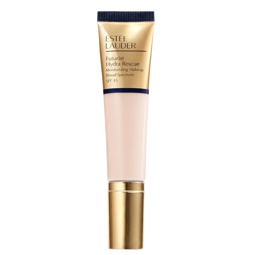 Este Lauder Futurist Hydra Rescue Moisturizing Foundation SPF 45 for a 12-Hour Glow, 1.2 Fl Oz (1N0 Porcelain - Light with cool rosy-peach undertones)