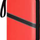 Trading Card Binder 4 Pocket with Zipper & Hand Strap, Holds Up to 400 Cards, PU Leather TCG Binder for Collectors, Red