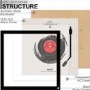 Fxojyvo Vinyl Record Frame for the Wall Display Album Cover, Black 12.5 x 12.5 Frame for any 12 Inch LP Record with Cover - 1 Pack/Black