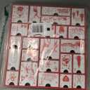 Wooden Christmas Advent Calendar with 24 Drawers, Countdown to Christmas, Refillable Wooden Advent, Red