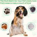 3 x Dog Paw Balm & Nose Balm (2.1oz ), Lick-Safe | All-Natural Dog & Cat Paw Protector Soother with Organic Coconut Oil for dog Dry and Cracked Paws, Nose, Elbows for Hot Pavement & Winter Protection