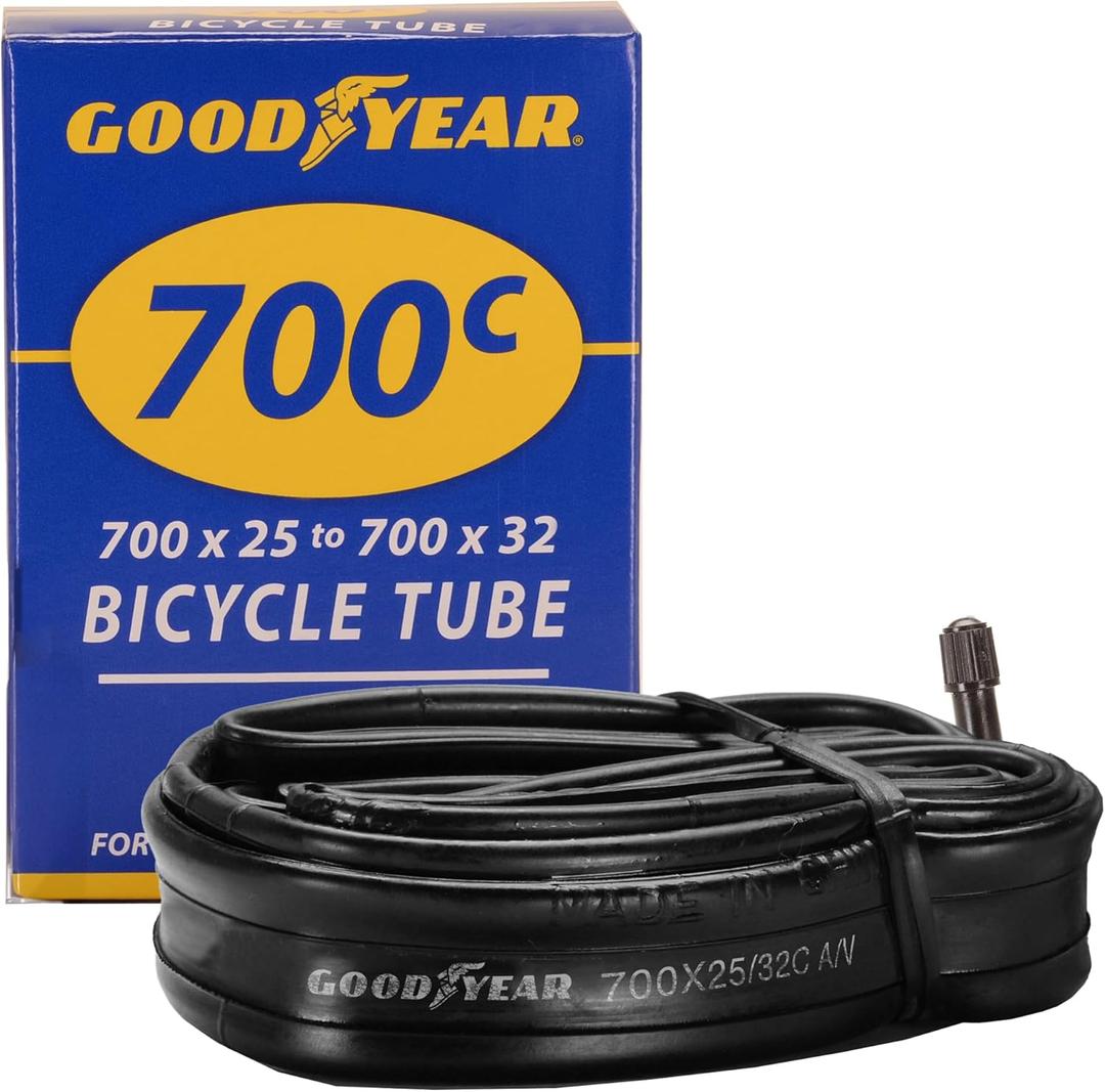 Goodyear Bicycle Tube with Butyl Rubber - Dependable Bike Tubes for Premium Cycling (25/32c)