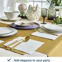 PAW - 50 Pieces White Linen-Feel Paper Napkins 16" x 16", Unicolor Disposable Cloth-Like Napkins, Bathroom Towels, Dinner Napkins for Birthday, Wedding, Party