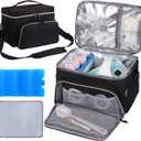 Breast Pump Bag Fit for Spectra S1 and S2, Pumping Bag with Breastmilk Ice Pack & Waterproof Mat, Perfect for Working Moms and Travel