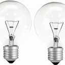 Globe Light Bulbs,G25,40W Incandescent Dimmable, 4000K Soft White Warm Glow, E26/E27 Base, 3.15-inch Crystal Clear Glass for Vanity Bathroom Mirror Pendant Lighting (2)