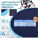 Lewtemi 10 ft Extra Large Non-Slip Splash Pad 120" for Adult Kids and Dog, Giant Thicken Sprinkler Pool Summer Outdoor Toys Fun Backyard Fountain Play Mat for Family Pet Dog(Blue,Cute Style), one size