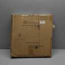 Apicizon Round Side Table, White Bedside Table Coffee End Table for Bedroom, Living Room, Small Spaces, Easy Assembly Nightstands with Natural Wood Legs, 16.5 x 20.5 Inches