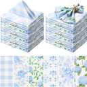 Hydrangea Floral Cloth Napkins 6 Patterns Washable Dinner Tea Party Napkins Reusable Plant Flowers Square Napkin Cotton Towel Decorative for Spring Wildflower Party(Blue Hydrangea,12 Pcs)